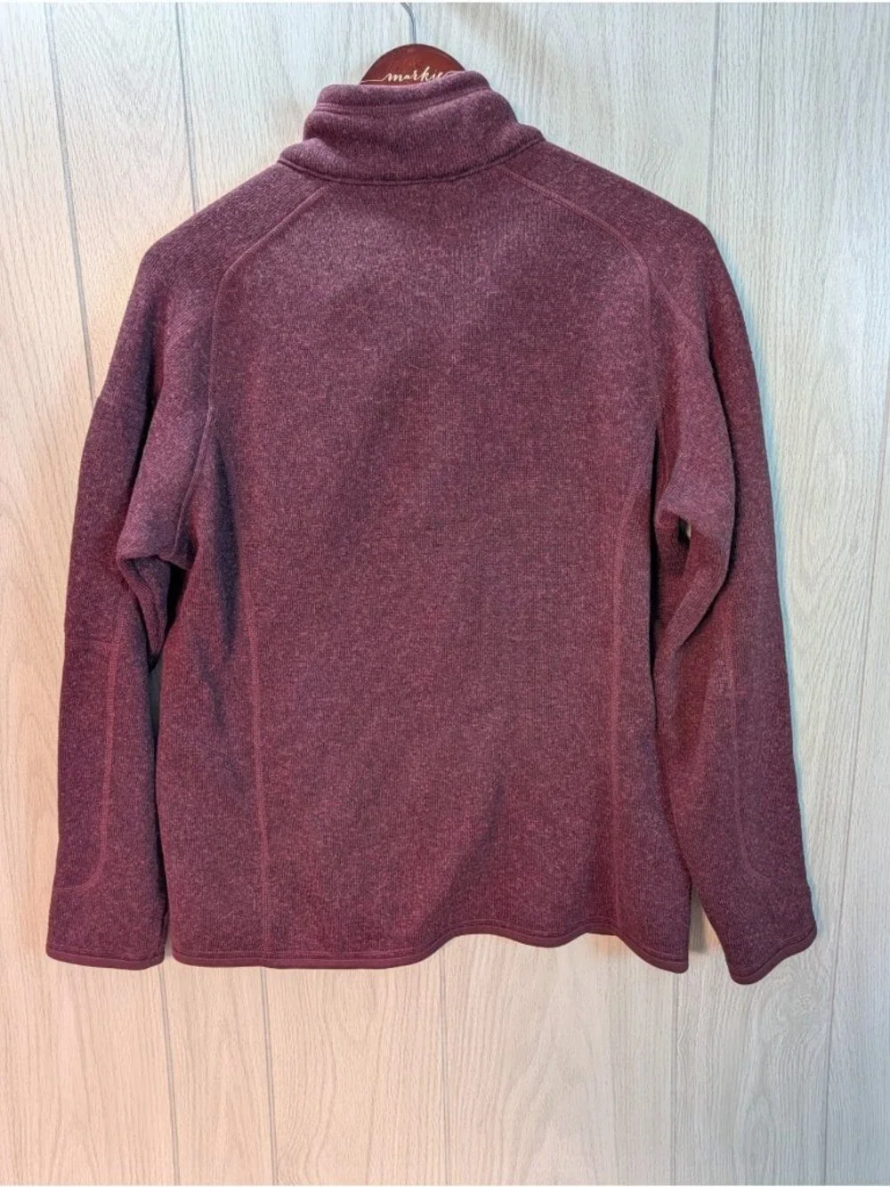 Patagonia Better Sweater 1/4 Zip Jacket Pullover Women's XL Maroon Fleece
